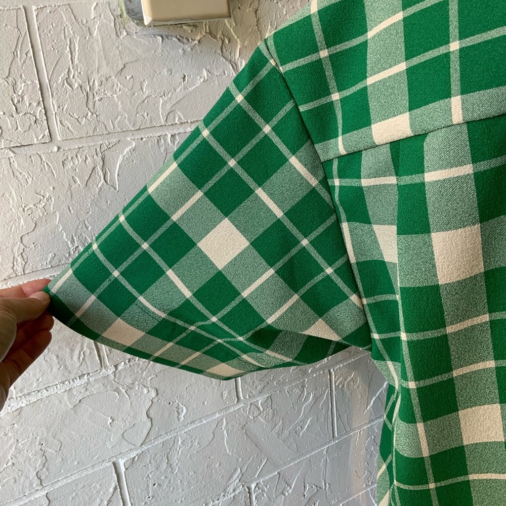Maison Martin Margiela Green and Cream Checkered Fabric - Picture 6 of 11